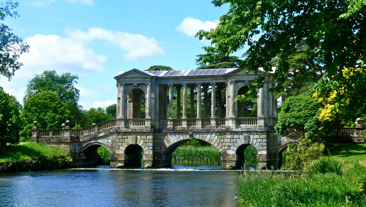 The Palladian Bridge at Wilton House, taken from the water line