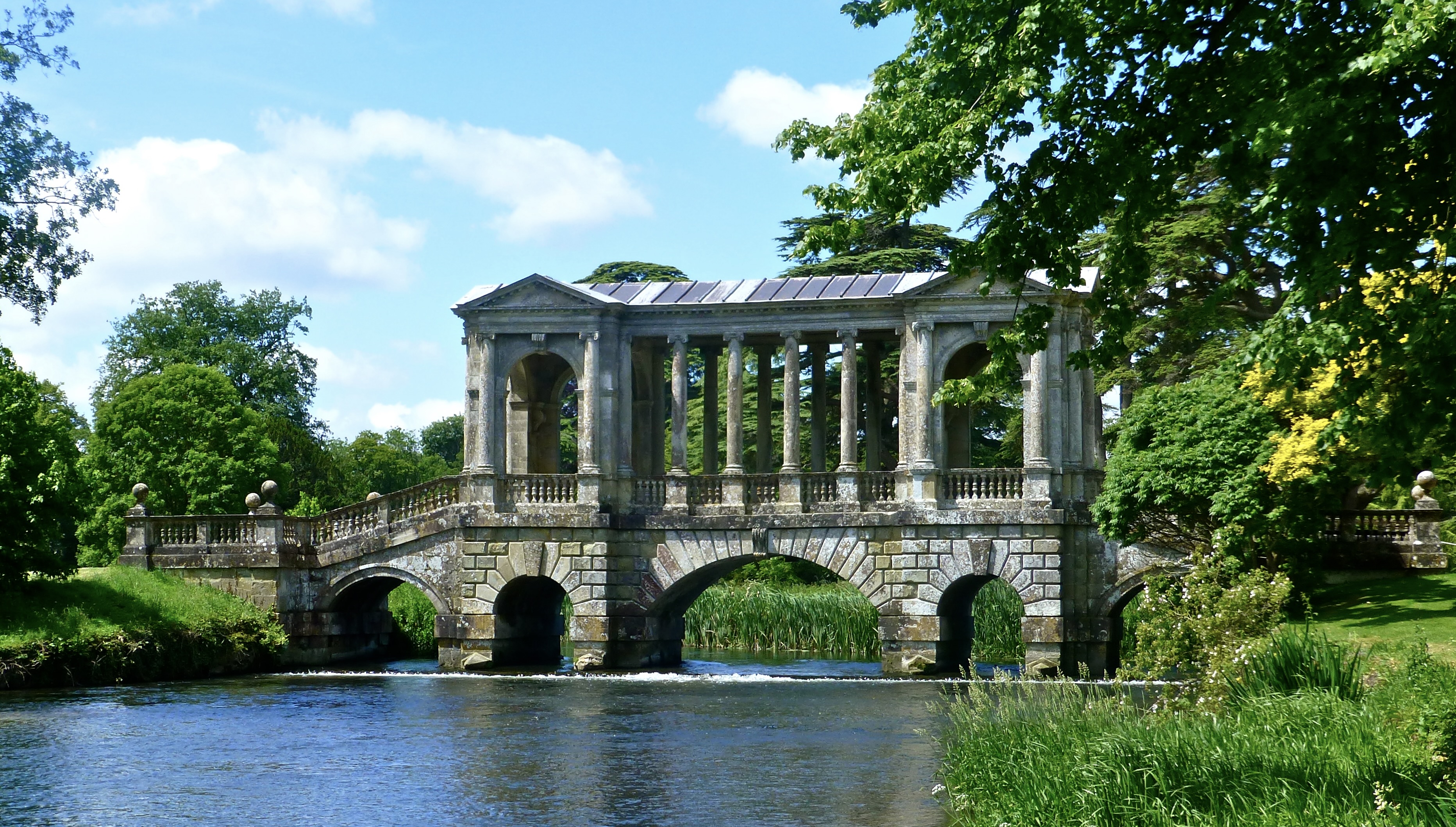 The Palladian Bridge at Wilton House, taken from the water line
