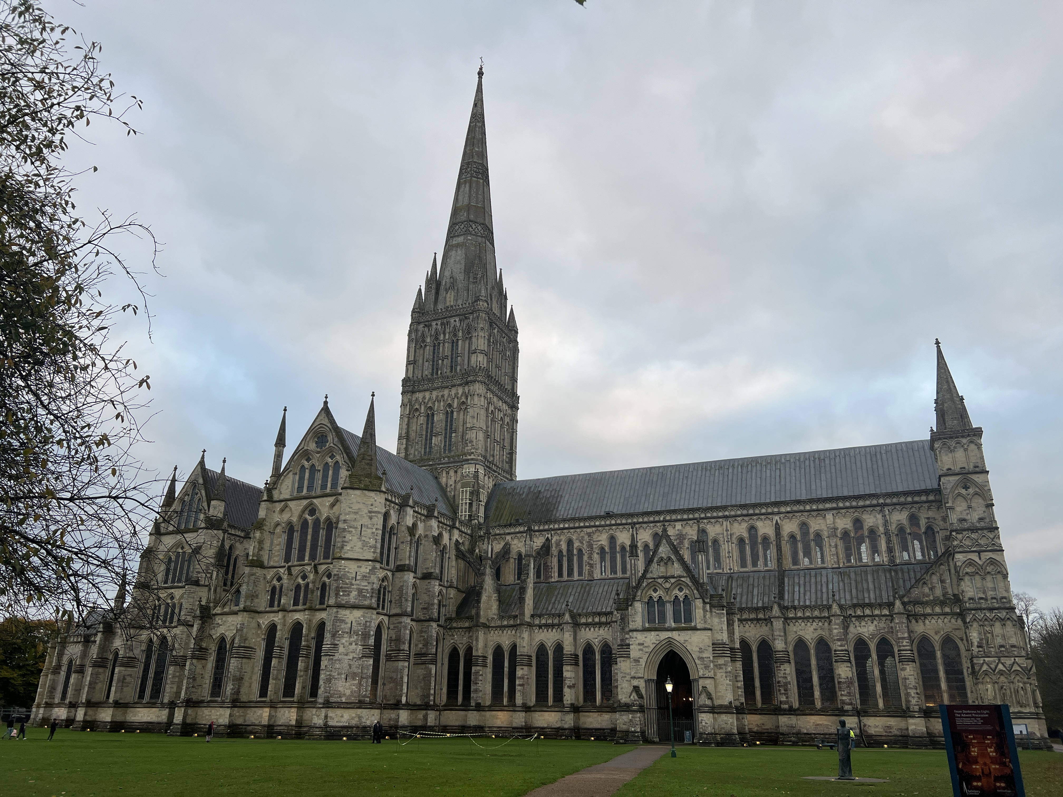 Salisbury Cathedral viewed from the Bell Tower Tea Rooms