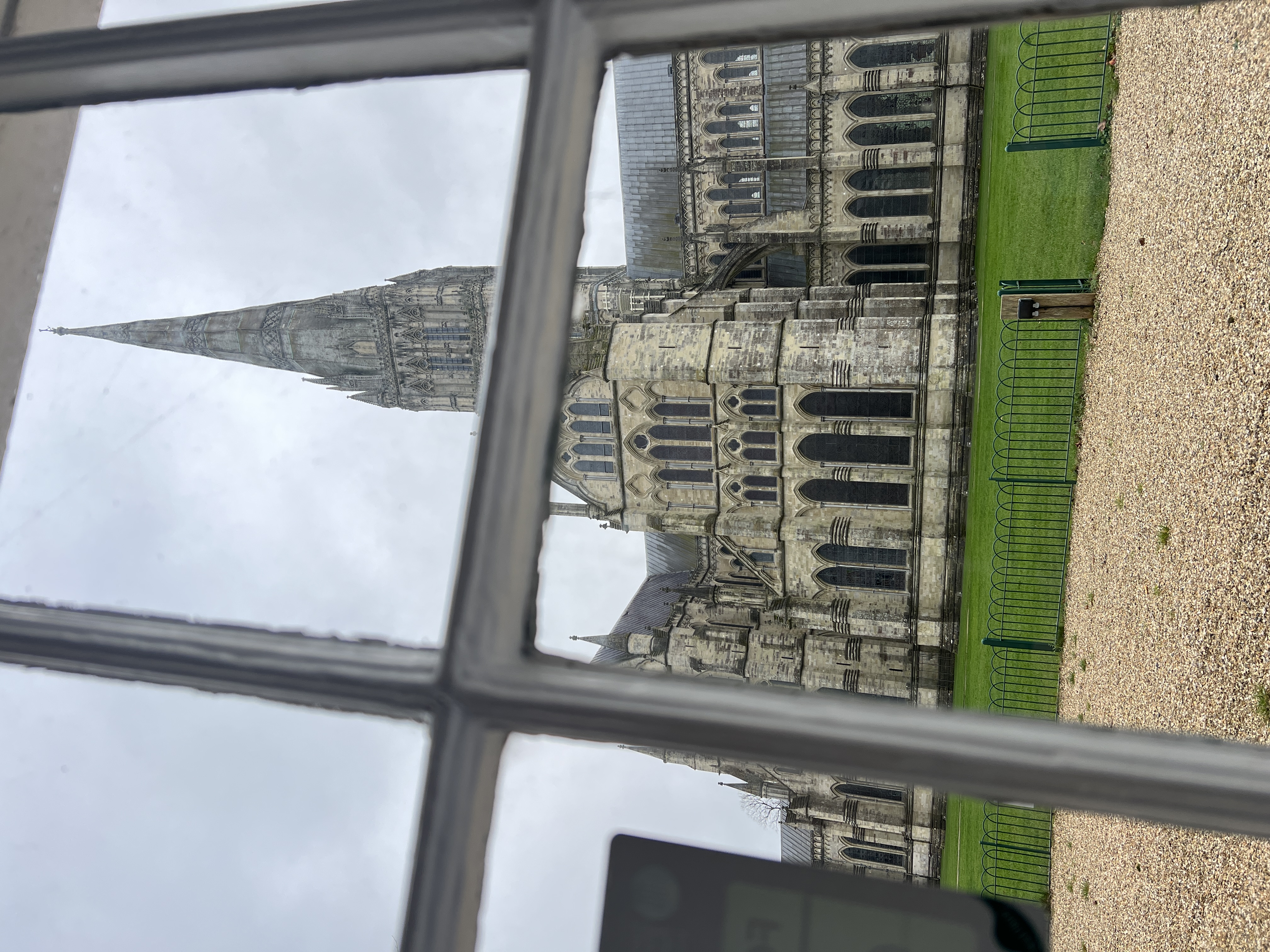 View of Salisbury Cathedral from the Bell Tower Tea Rooms
