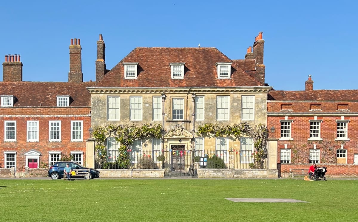 The Front of Mompesson House in Salisbury