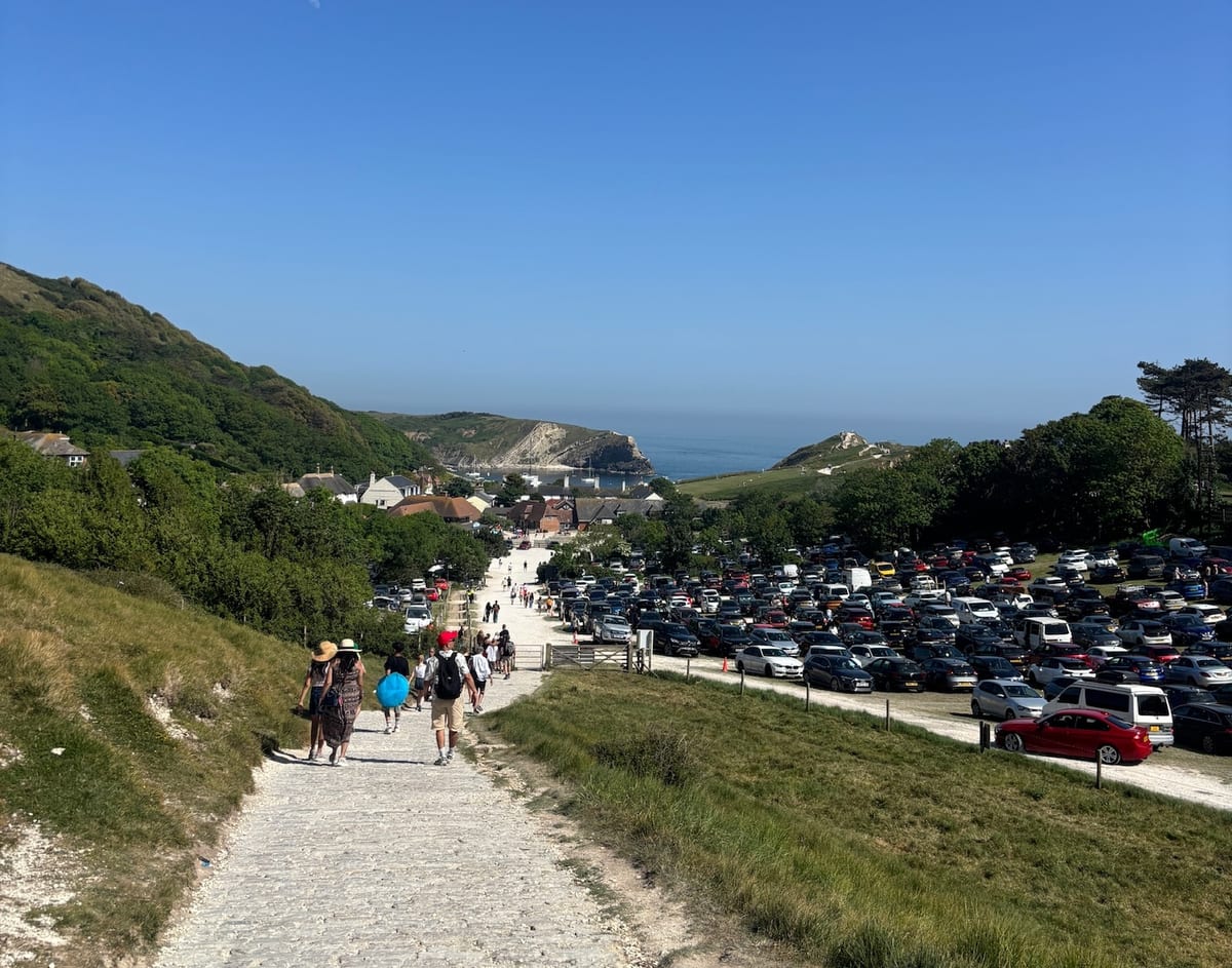 Car Park During the Summer at Lulworth Cove